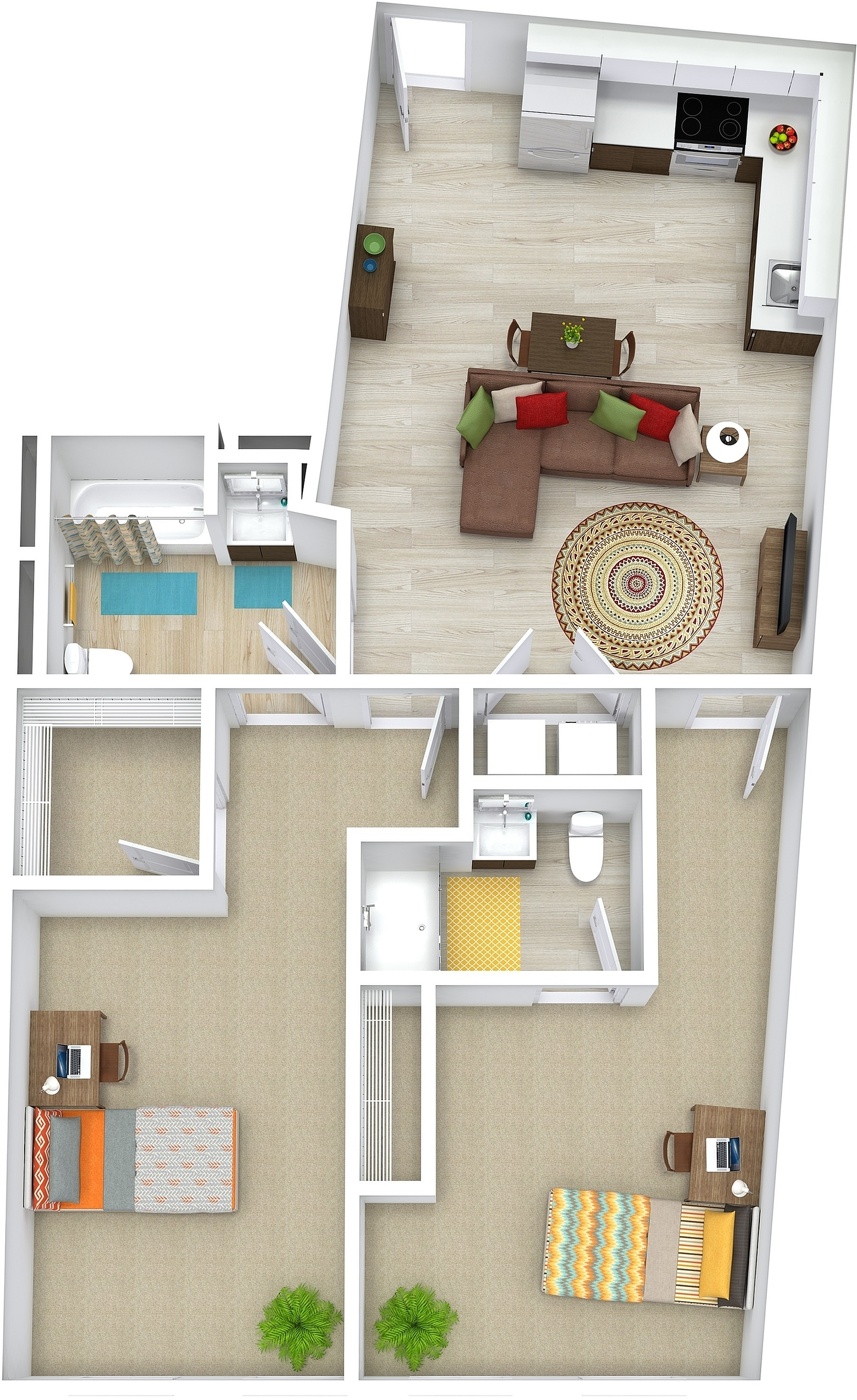 2BR/2BA – Premium – C floor plan